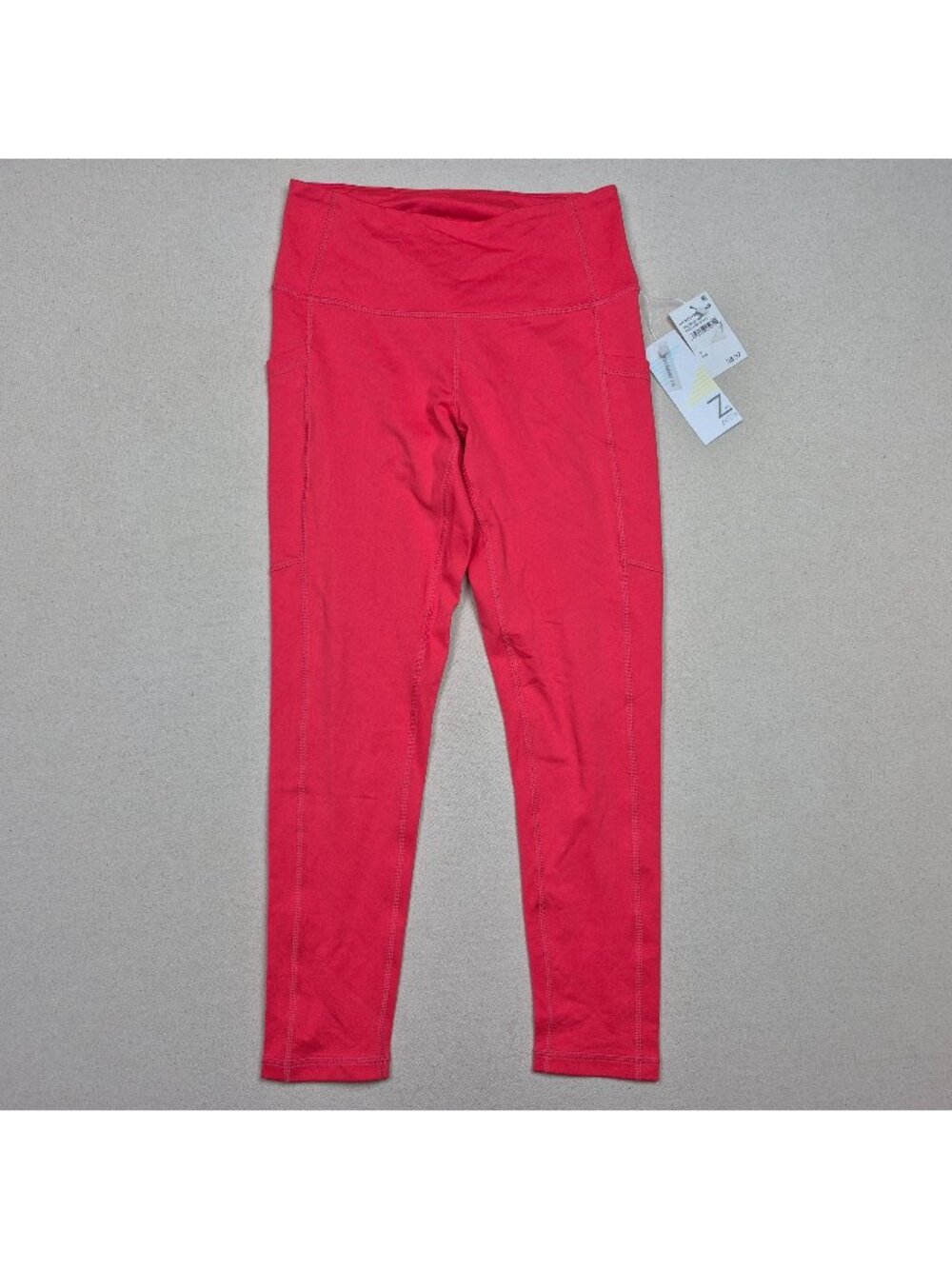 Z by Zella Women's High Waist Red Hibiscus Yoga Workout Stretch Pants Sz 7/8 NWT